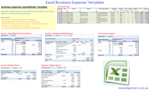 business expense template excel free