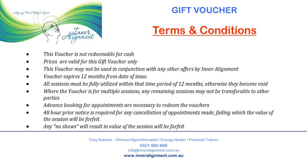 Gift vouchers inner alignment perth